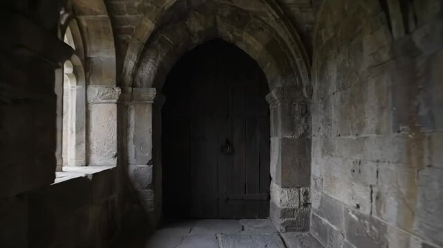 A corridor of a old castle