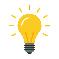 Glowing Light Bulb With Spark Icon