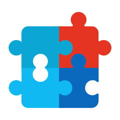 Obraz premium Problem Solving Puzzle Icon Silhouette