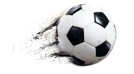 Naklejka premium soccer ball on white background