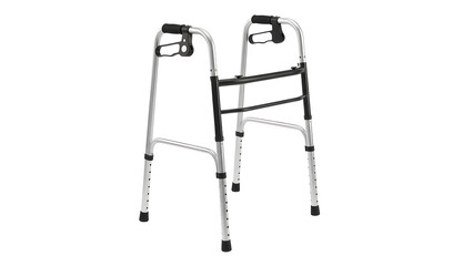 Find mobility walker for seniors and adults aluminum folding walker aid for support and stability device on transparent background