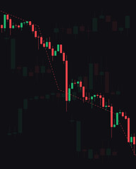 Background with Candlesticks, Stock Market, Trade, Signal, Graph, Diagram, Financial, Financial, Chart to Buy and Sell