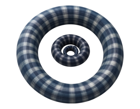 Concentric Torus Rings with Plaid Texture