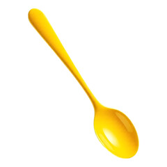 Yellow Spoon Isolated on Transparent Background