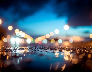 Blurred lights bokeh texture