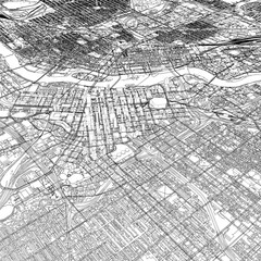 Obraz premium 3D illustration of city and urban in Minneapolis USA