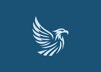 Eagle logo for power, freedom, or patriotic brand identity.