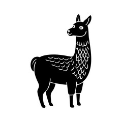 Naklejka premium Llama Clipart Vector Illustration