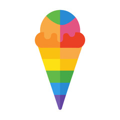Colorful Ice Cream Cone Vector Design