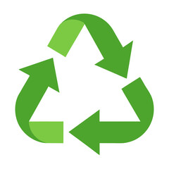 Recycle Arrows Icon On White Background