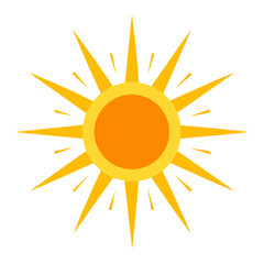 Bright Sunlight Icon On White Background