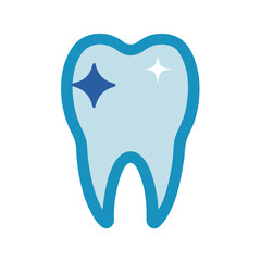 Clean Tooth With Shine Vector Graphic