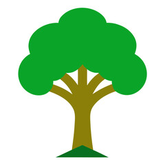 Nature Tree Symbol On White Background