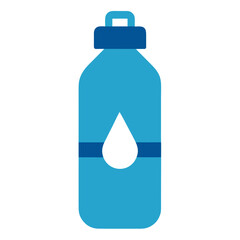Water Bottle Hydration Icon Graphic