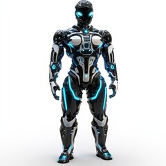 Futuristic robot design ai generated cybernetic suit technology science fiction artificial intelligence concept