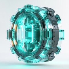 Futuristic technology core reactor power generator energy source innovation concept design render