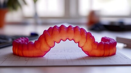 3d printed object with a detailed, textured surface.