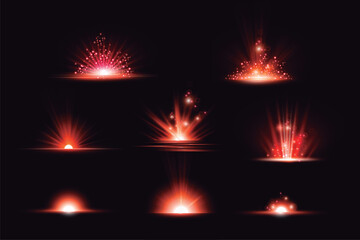 Red Light Burst Effects Set