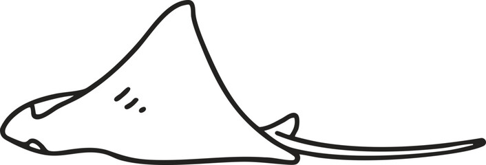 Swimming Stingray Vector Image