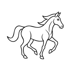 Galloping horse outline animal equine