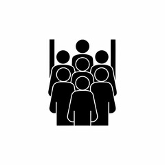 creative details Outline People Overcrowding Icon vector illustration