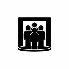 creative details Outline People Overcrowding Icon vector illustration