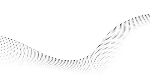 Abstract Waveform Dot Swirls on White