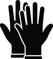 Obraz premium Hand gloves silhouette vector 