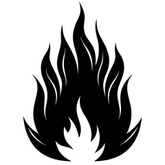 Blazing Fire Silhouette Icon