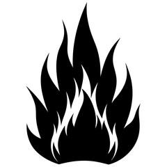 Blazing Fire Silhouette Icon