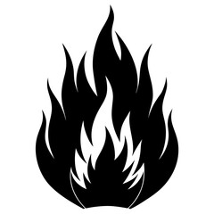 Blazing Fire Silhouette Icon