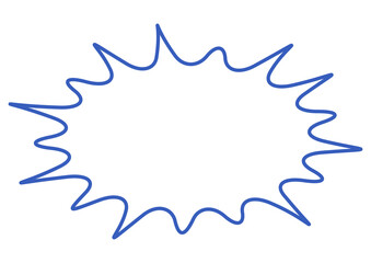 青いパンク型のフレーム背景