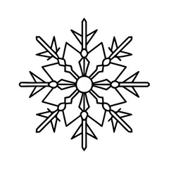 Intricate geometric snowflake design symmetrical winter