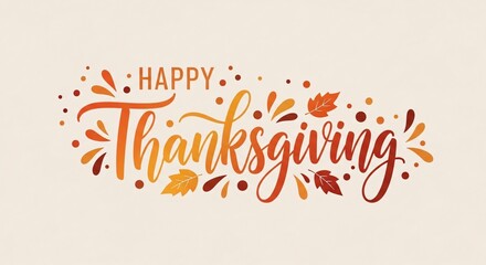 Happy Thanksgiving! Festive Autumn Typography Design