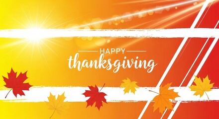 Vibrant Thanksgiving Background: Warm Autumn Hues & Festive Design