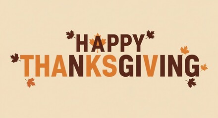 Happy Thanksgiving: A Festive Typography Design for the Holiday Season