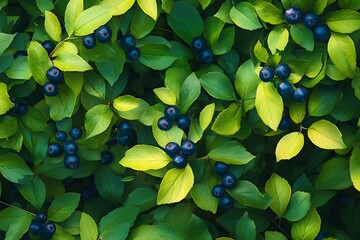 blue grape leaves