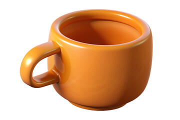 Orange Ceramic Coffee Mug with Smooth Handle – Vibrant Drinkware for Daily Use