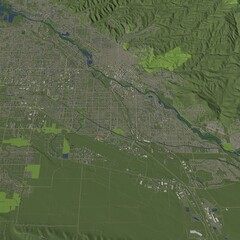3D illustration of city and urban in Boise Idaho USA