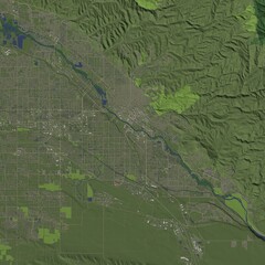 3D illustration of city and urban in Boise Idaho USA
