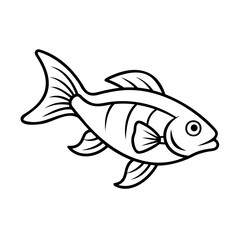 Stylized fish swimming underwater aquatic animal