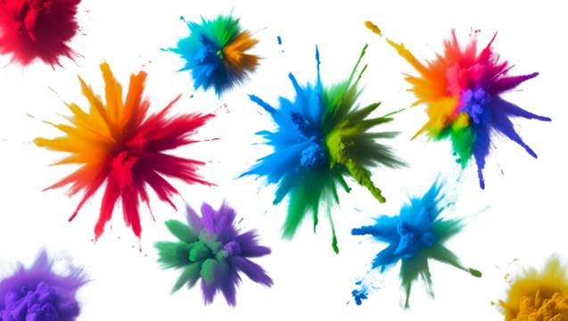 Colorful Festival Dust Blast Transparent Clipart - Powered by Adobe