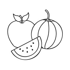 Apple pumpkin watermelon slice fruit