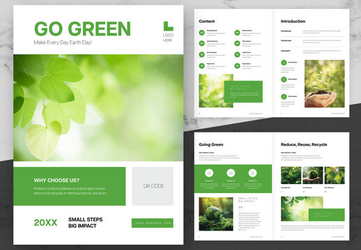 Green And Black Go Green Brochure