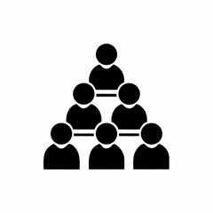 creative details Outline Human Pyramid Icon (Unity & Growth) vector illustration