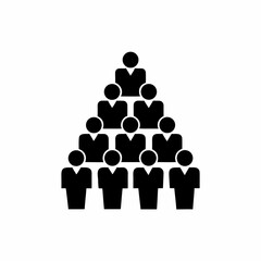 creative details Outline Human Pyramid Icon (Unity & Growth) vector illustration