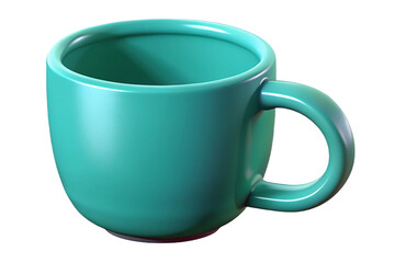 Turquoise Ceramic Mug with Handle – Glossy Coffee Cup for Stylish Morning Moments
