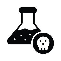 Latest glyph style icon of toxic chemical, ready for premium use