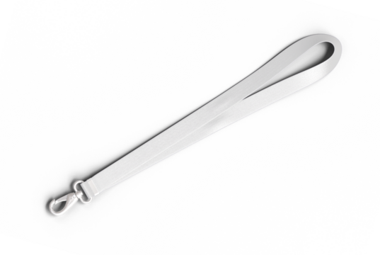 Long  Lanyard Mockup Isolated on Grey Background