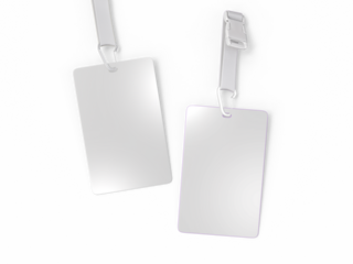 White ID Card with Ribbon